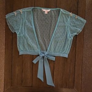 Victoria's Secret Mint Lace Bed Jacket